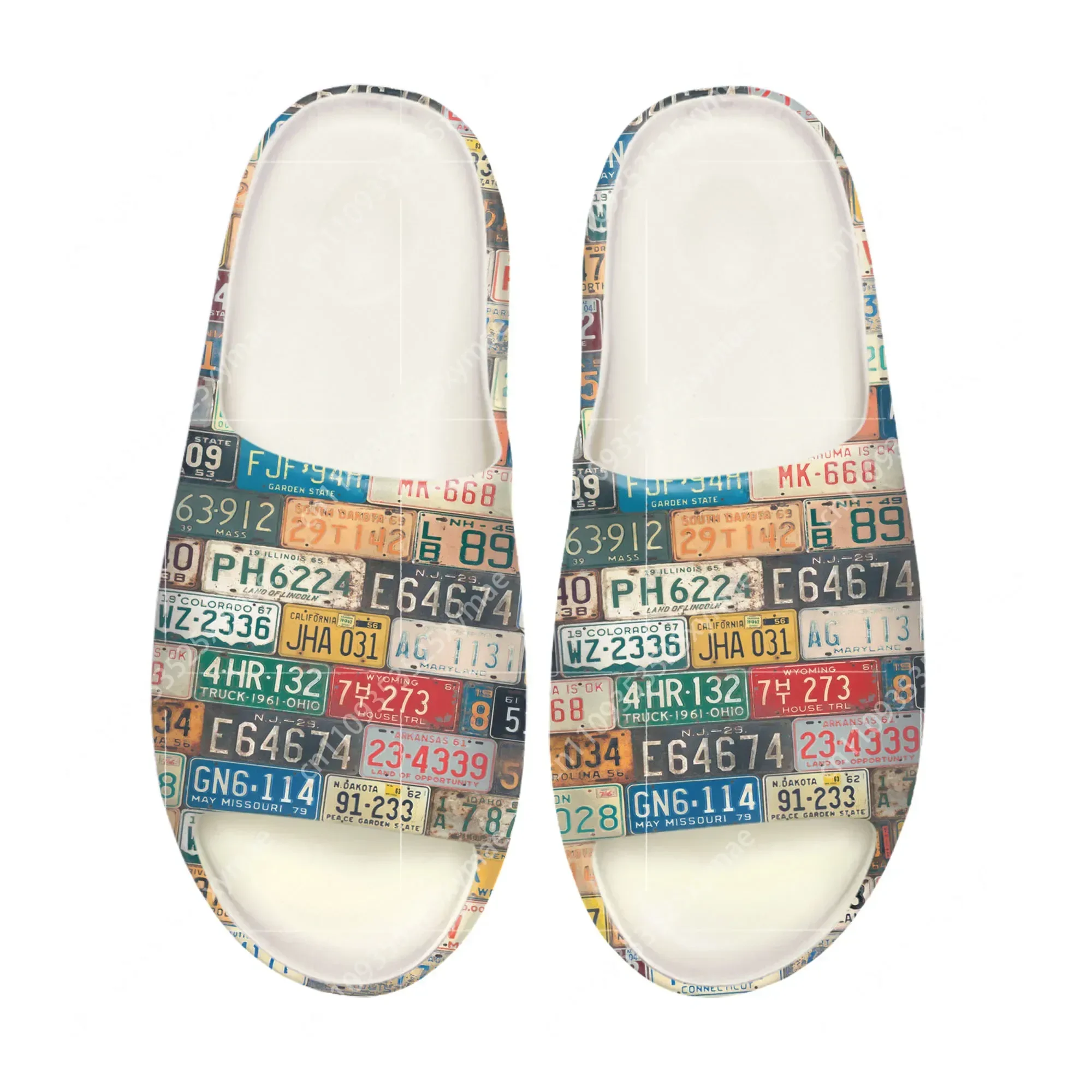 Men Shoes On - Plakalı Araç Numarası Baskılı Yumuşak Tabanlı
