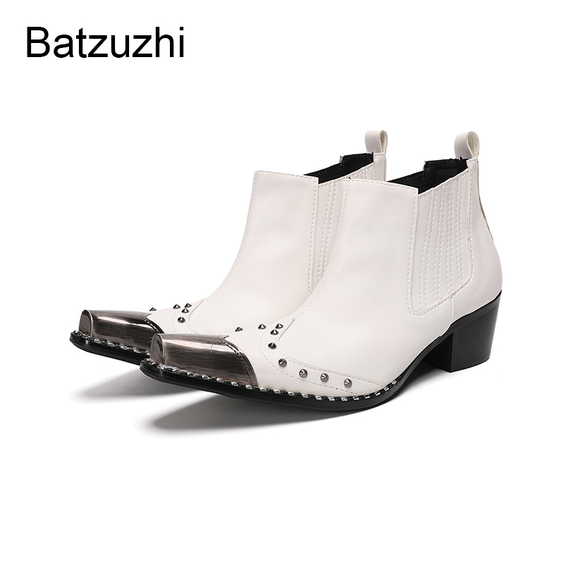 Men Shoes For Wedding - Batzuzhi 6,5 cm Topuklu Erkek Botları,