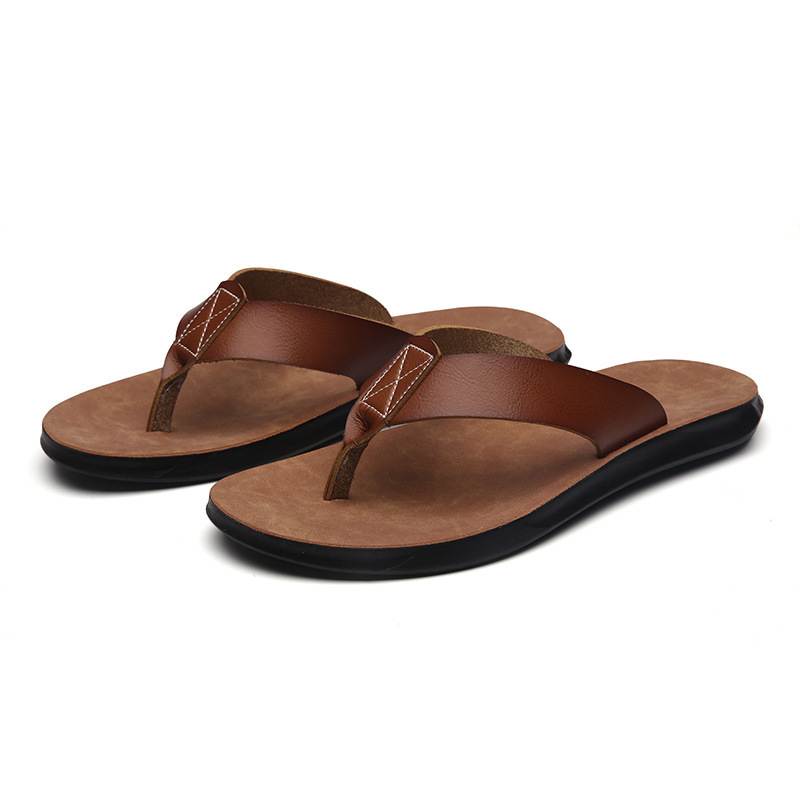 Men Shoes On - 38-47 Yeni İtalyan Deri Parmak arası