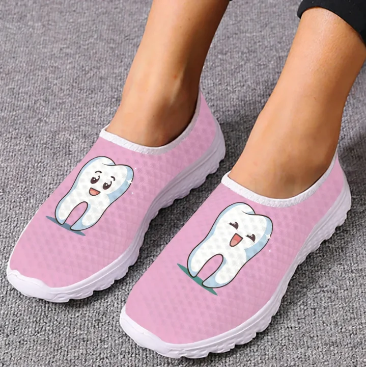 Men'S Shoes For Tennis - Güzel Karikatür Diş Desen Örgü Yüksek