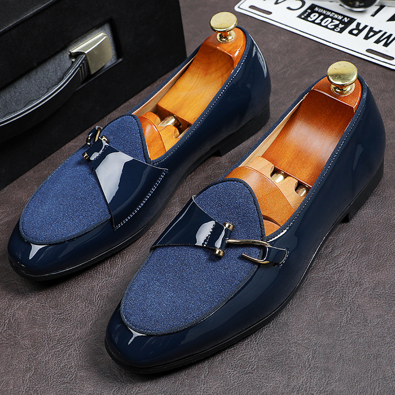 Monk Strap Shoe - Lüks tasarımcı yeni damat sivri süet