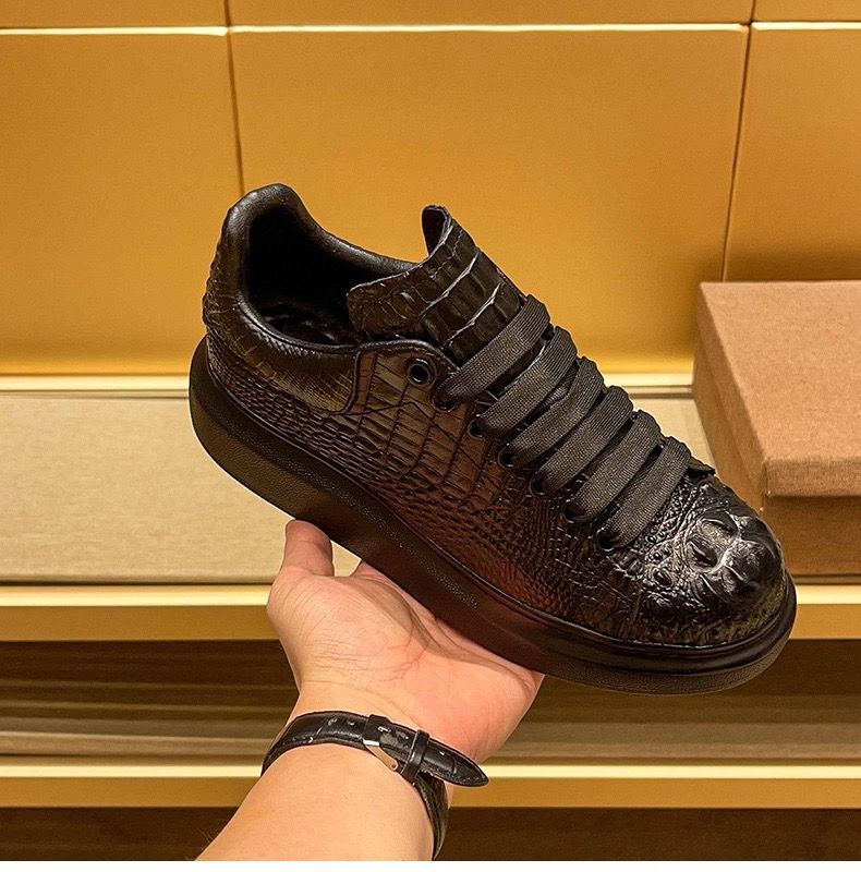 Men Shoes Runners - 2025 yaz timsah desenli siyah erkek