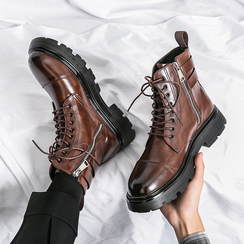Men'S Shoes Top Brands - Marka erkek çıplak botlar moda basit