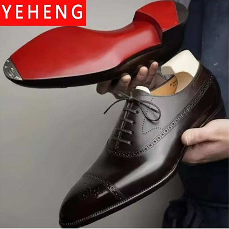 Monk Strap Shoe - Erkek resmi ayakkabı kırmızı taban moda