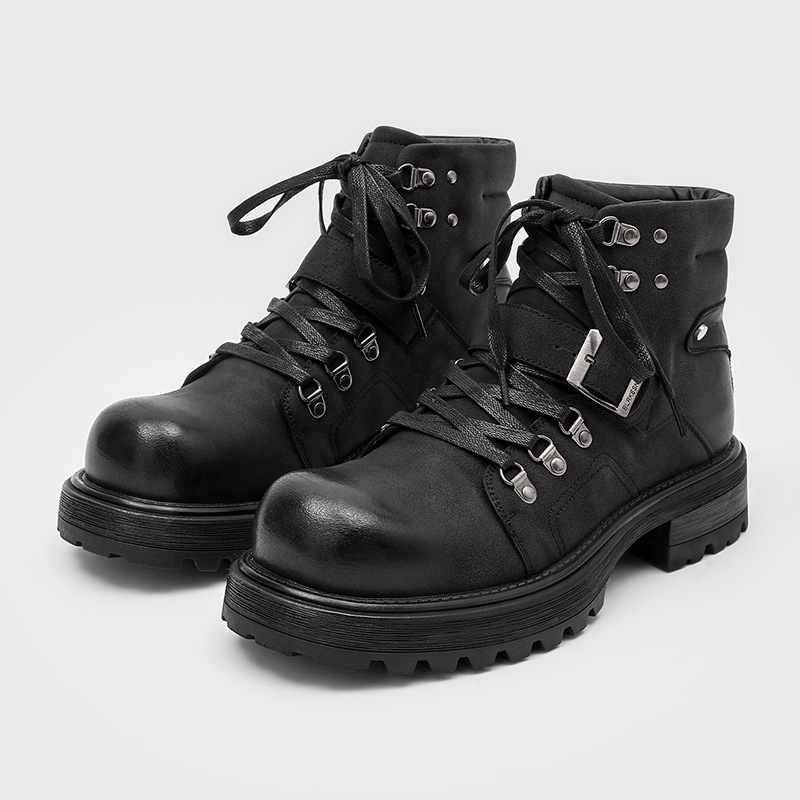 Men'S Shoes Top Brands - Marka Erkek Deri Çizmeler Motosiklet Kar