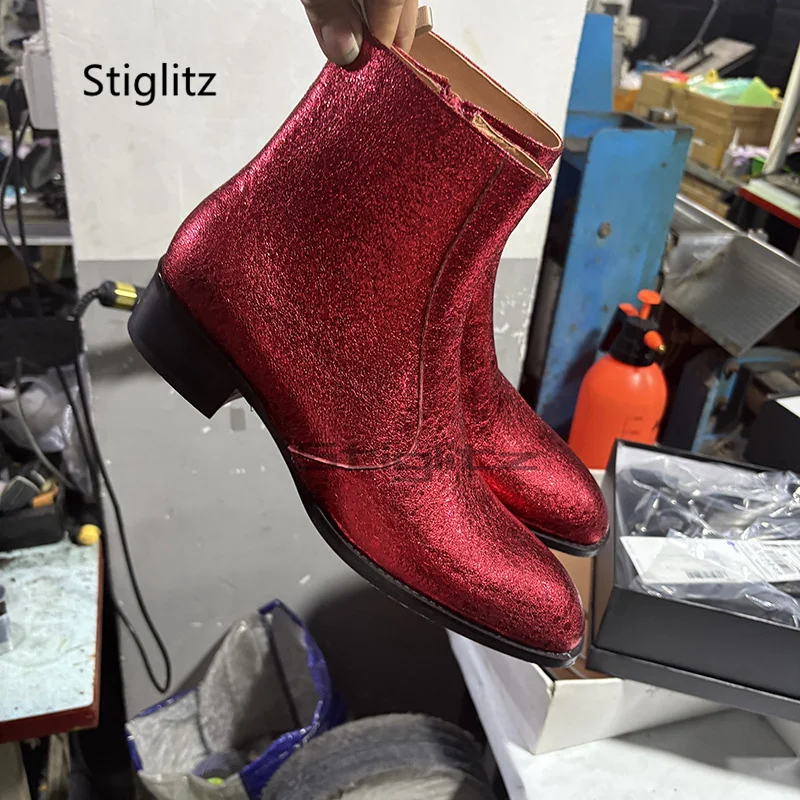 Kırmızı Hakiki Deri Chelsea Çi - Men Shoes For Wedding incelemesi ve fiyatı