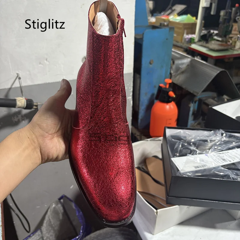 Kırmızı Hakiki Deri Chelsea Çi - Men Shoes For Wedding incelemesi ve fiyatı