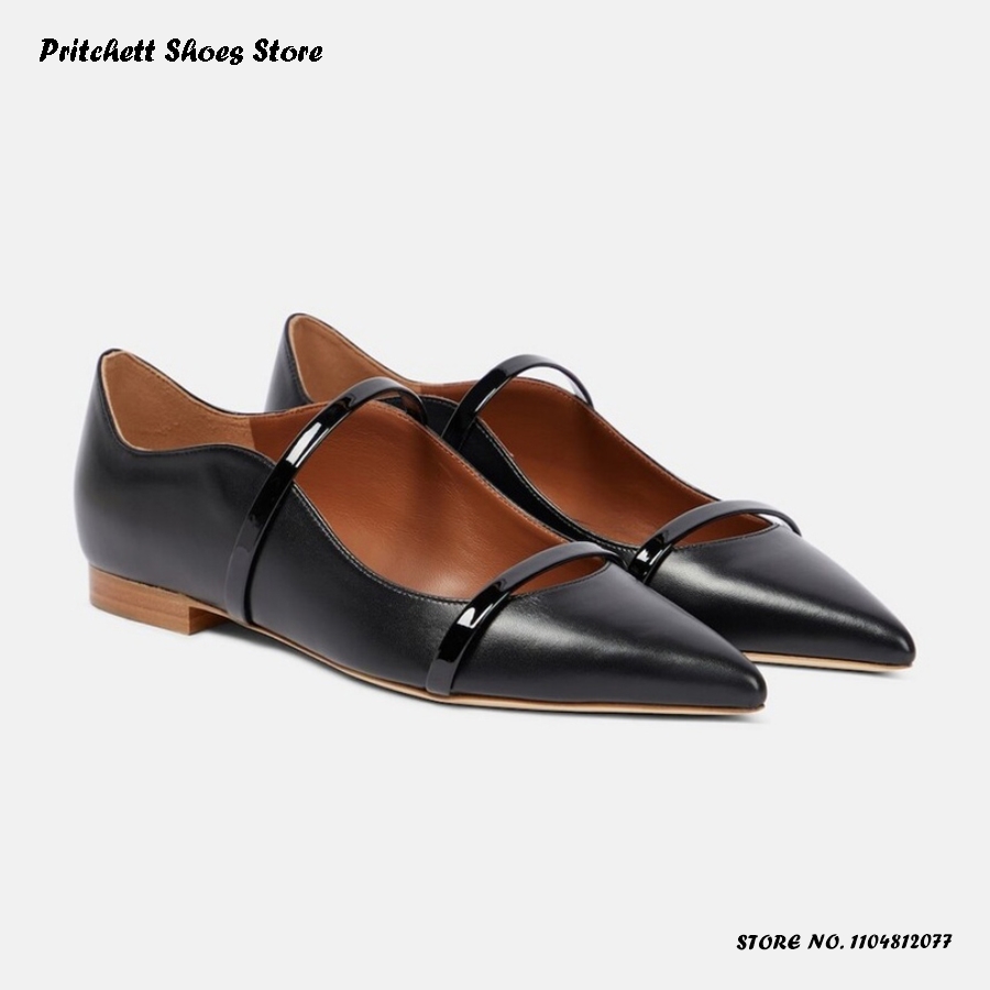 Kadın Çift Bantlı Deri Bale Ba - Men Shoes On incelemesi ve fiyatı