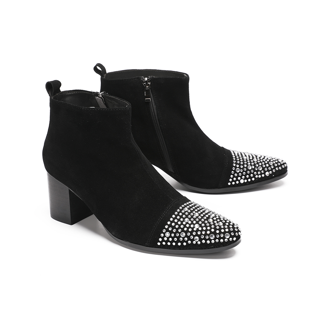 Erkek Süet Deri Taşlı Yüksek T - Shoes Heels Men incelemesi ve fiyatı