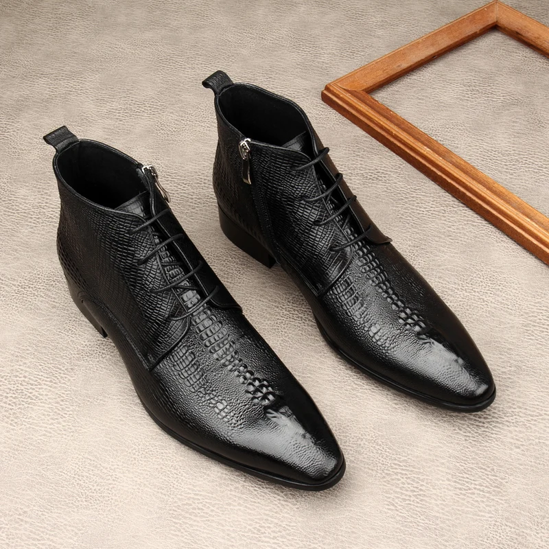 Lüks Erkek Hakiki Deri Botlar  - Men Shoes For Wedding incelemesi ve fiyatı
